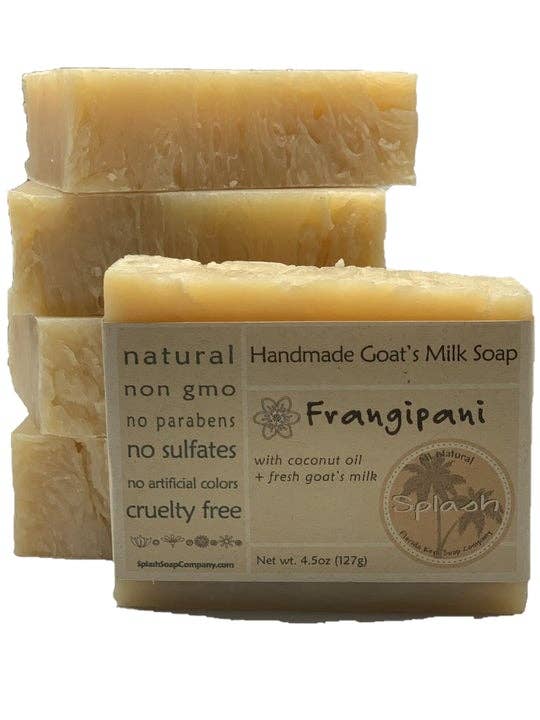Frangipani Goat's Milk Soap for wholesale by Splash Soap Company