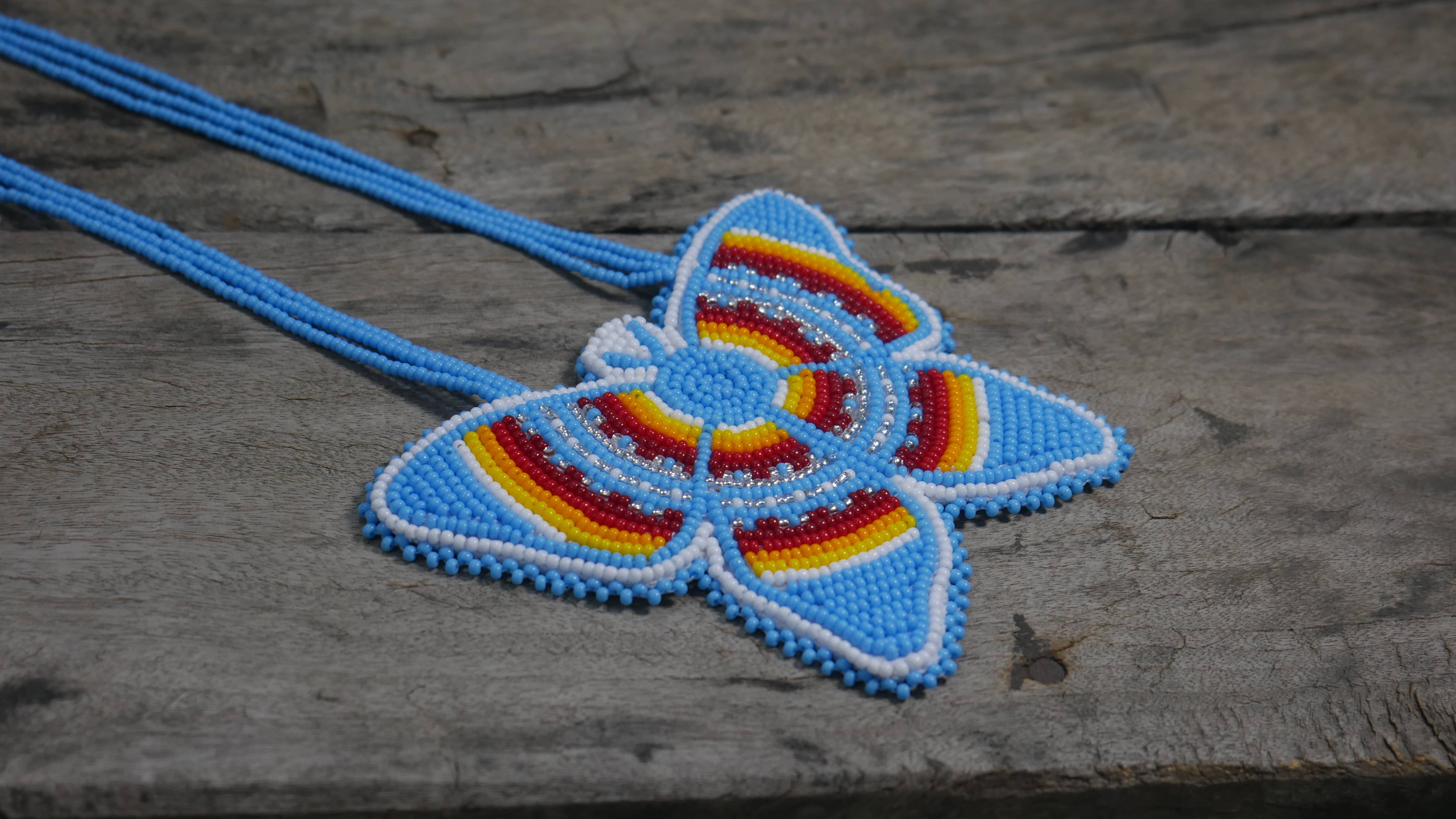 KANGURAH – Engroshandel Halskæde med vedhæng – Indiansk stil perlehalssmykke med sommerfugl4