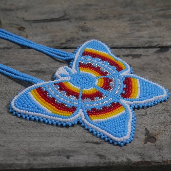 KANGURAH - Wholesale Pendant/charm necklace - Native American Style Beaded Necklace ( Butterfly )4