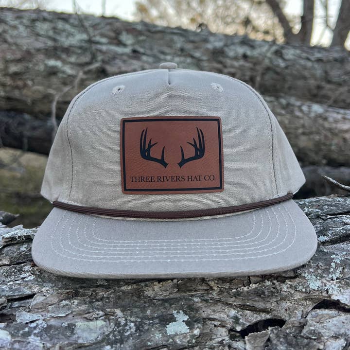 Three Rivers Hat Co. - Vente Casquette de camionneur – unisexe - Cornes de cerf - Casquette à sangle - Unis3
