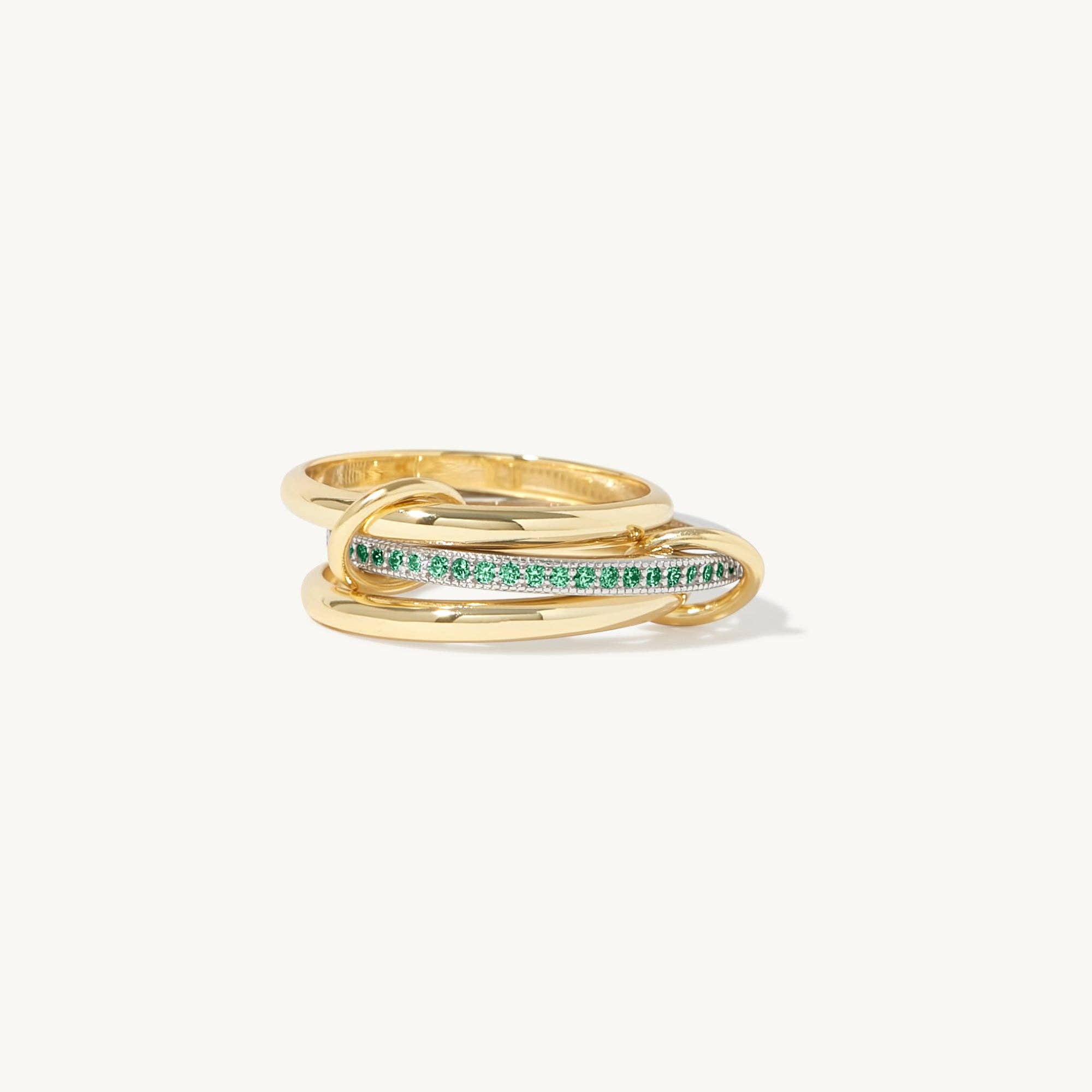 Ideaure Jewelry - Wholesale Multi-Stone Ring - Bellanca Spinner Ring - Emerald Green