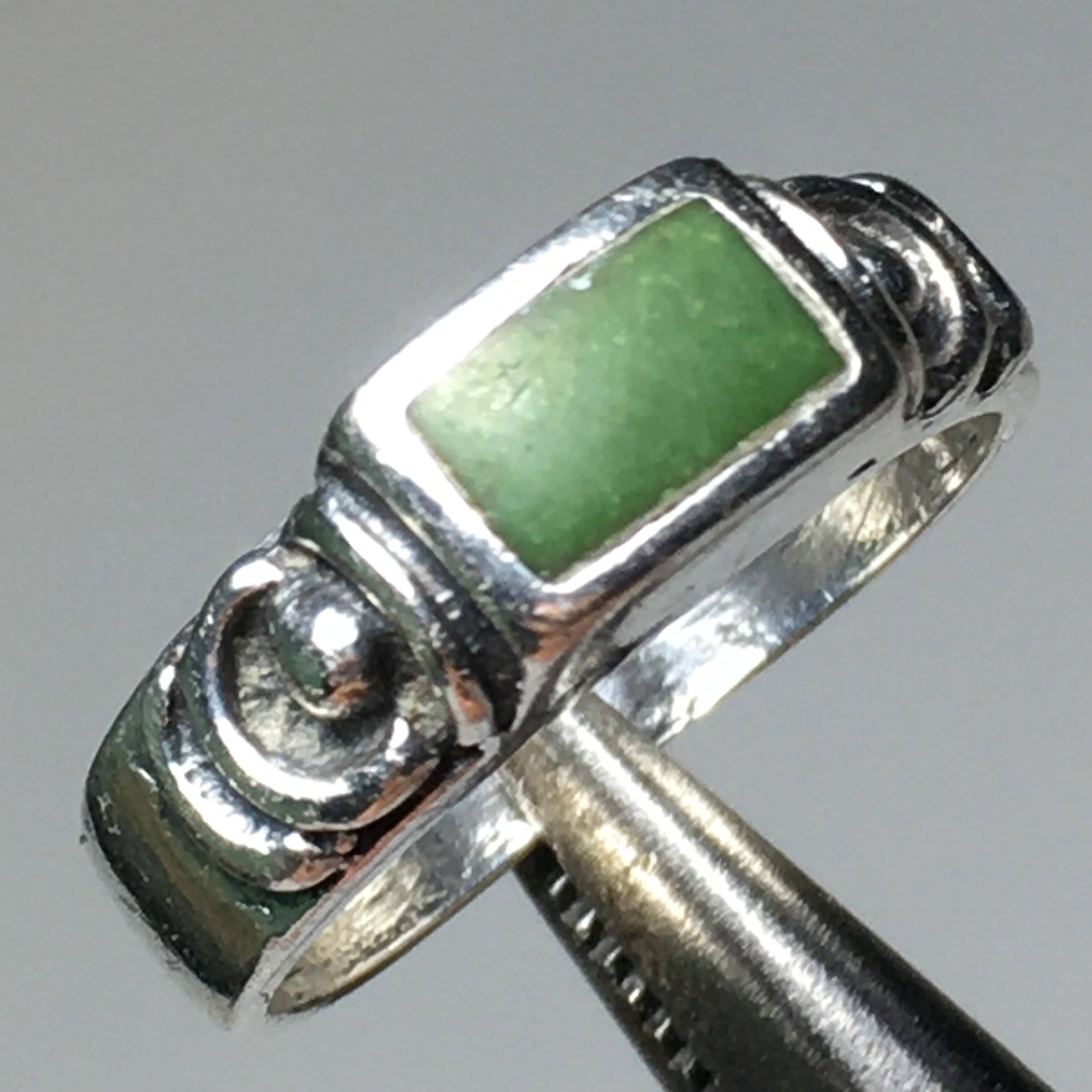 Wildheart Crystals - Wholesale Cocktail/Statement Ring - Jade 925 Sterling Silver Ring (Size 4-1/2)1
