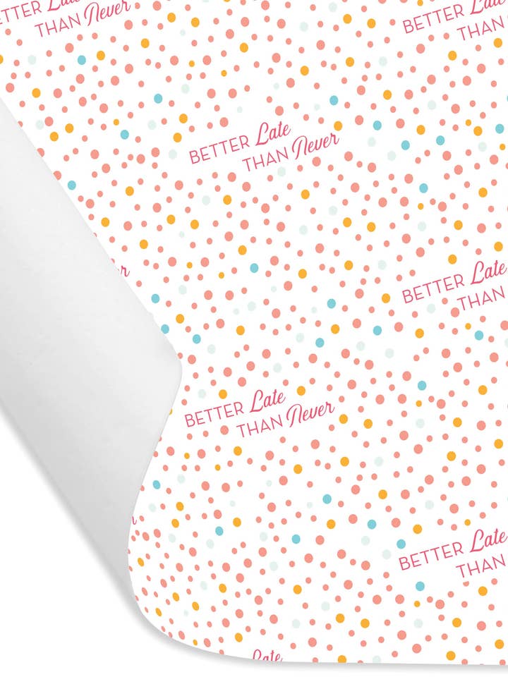 Mieux vaut tard que jamais pour emballer du papier pour la vente par Tiramisu Paperie