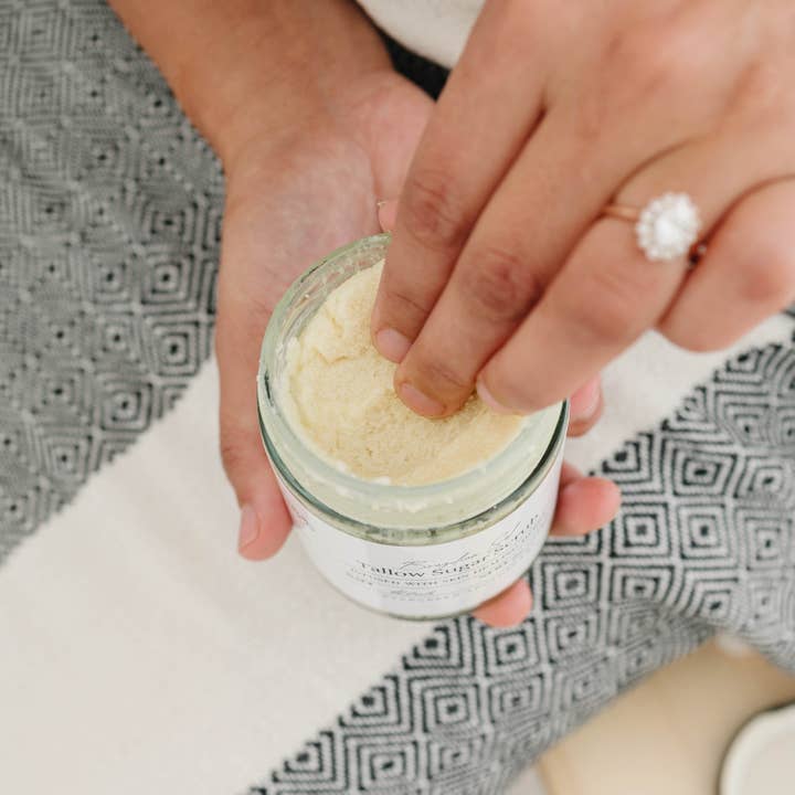 Evergreen Apothecary - Wholesale Body Scrub/Exfoliant - Skin Healing Tallow Body Scrub, Made with Lady May Tallow7