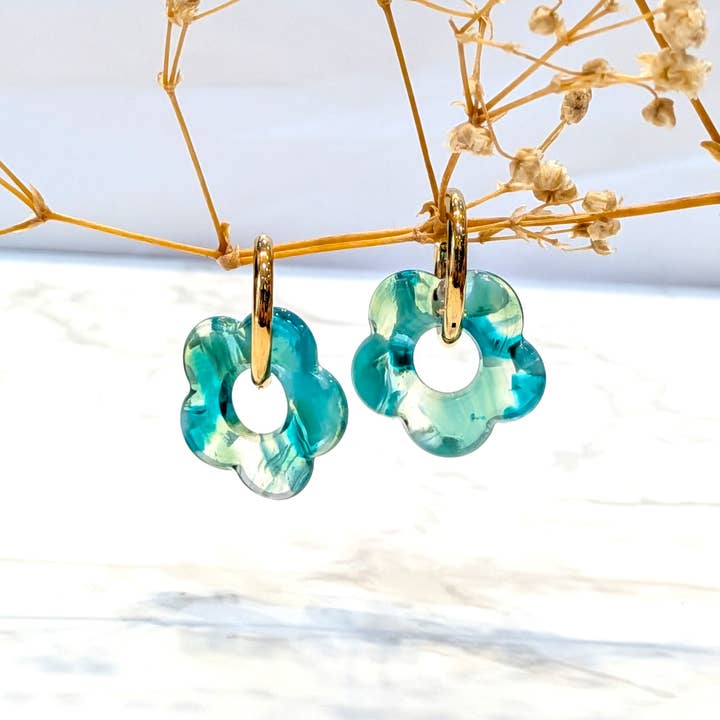 LOLO & YAYA - Wholesale Dangle Earrings - Stainless steel flower earrings17