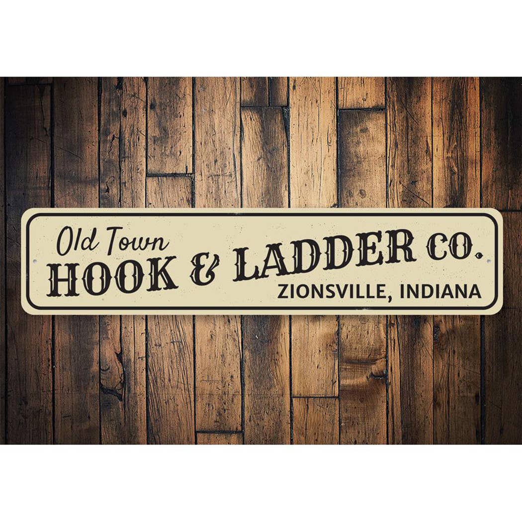 Lizton Sign Shop, Inc – Großhandel Schilder – Schild „Old Town Haken und Leiter“1