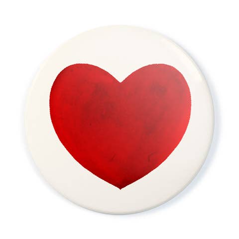 Red Heart - Pocket Mirror with wool-felt pouch for wholesale by Felix Doolittle