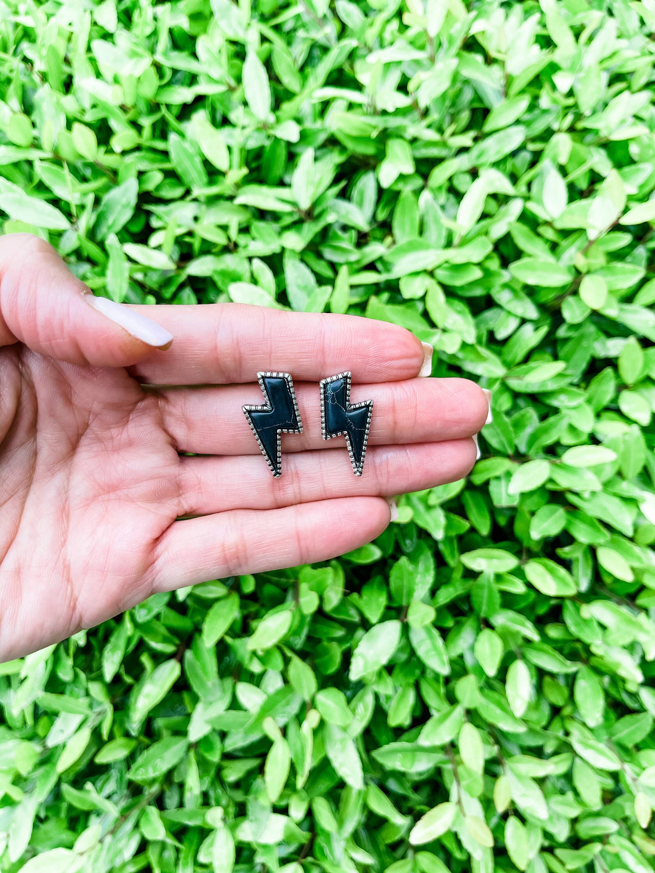 Boho Ranch Shop - Wholesale Stud/Post Earrings - Western Lightning Bolt Thunder Earrings9