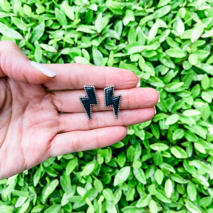 Boho Ranch Shop - Wholesale Stud/Post Earrings - Western Lightning Bolt Thunder Earrings9