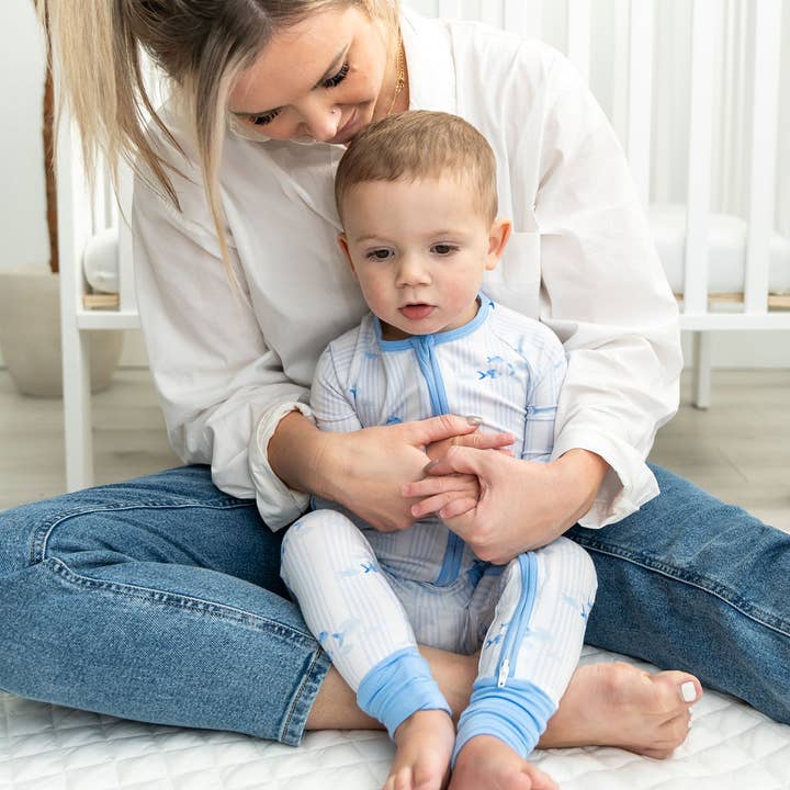 The Navy Knot - Wholesale Sleepsuit - Baby - Bamboo Baby Pajama Nautical Infant Sleepwear Coastal Outfit6
