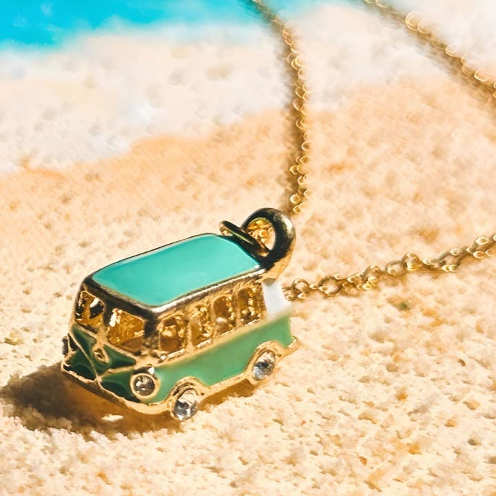 Turistadlv - Vente Colliers à pendentif - Collier Van Life avec pendentif van rétro pour voyageurs3