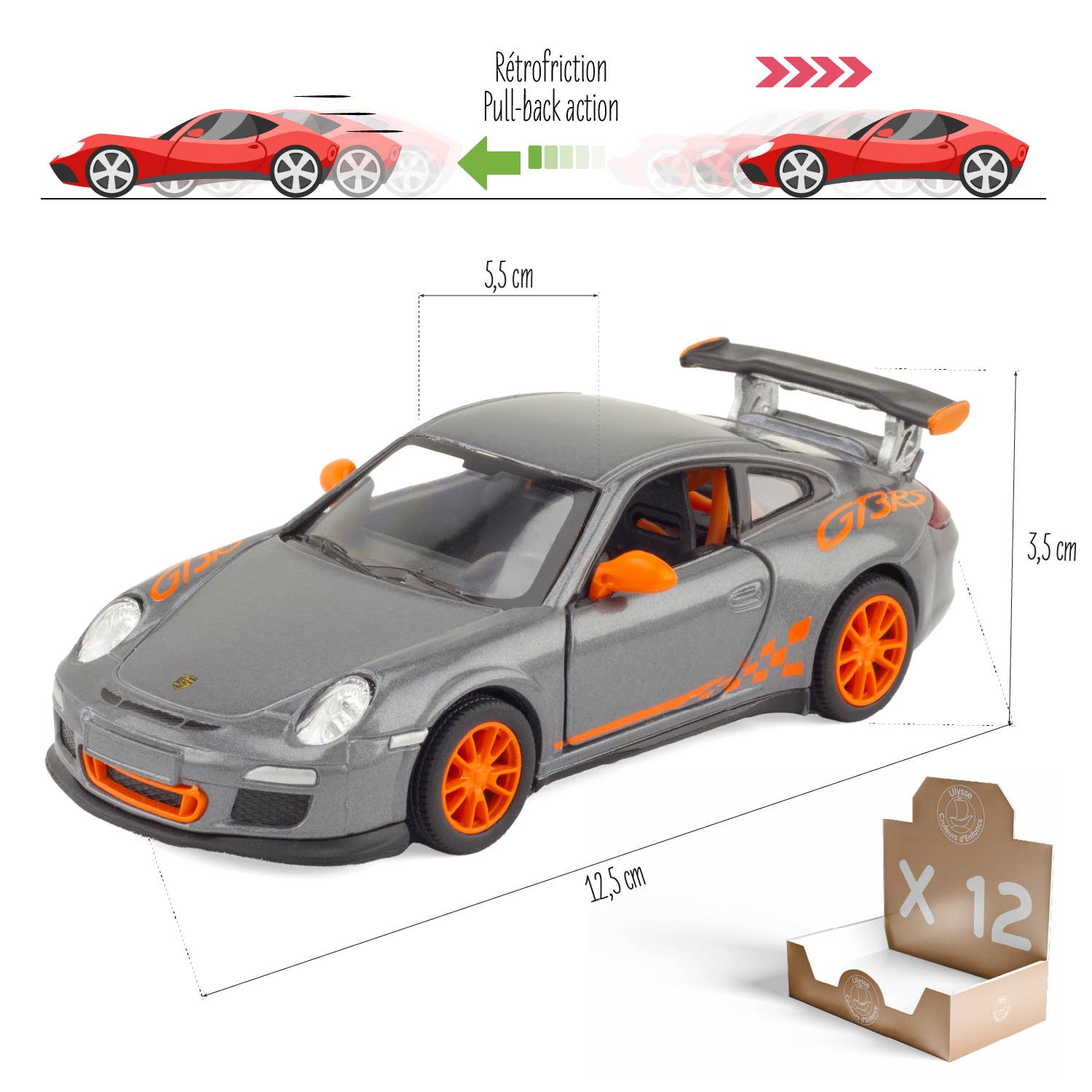 Ulysse Couleurs d'Enfance - Wholesale Toy Car/Truck - Kids - MINIATURE: PORSCHE 911 GT3 RS1