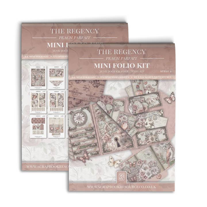 The Regency Peach Parfait Mini Folio Kit Style 2 for wholesale by Scrapbook Resource Co