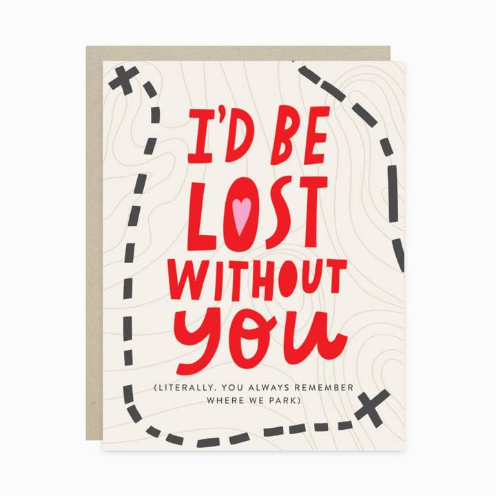 Carte d'amour perdu sans toi pour la vente par Barone and Co.