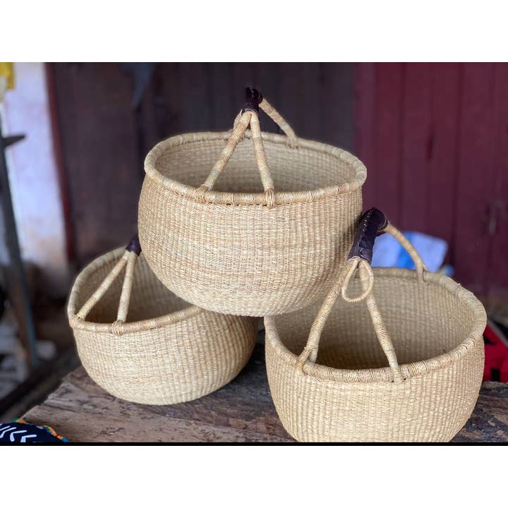 Tanga Baskets – wholesale Basket – Natural Large Gift Bolga Market Baskets - Christmas gift3