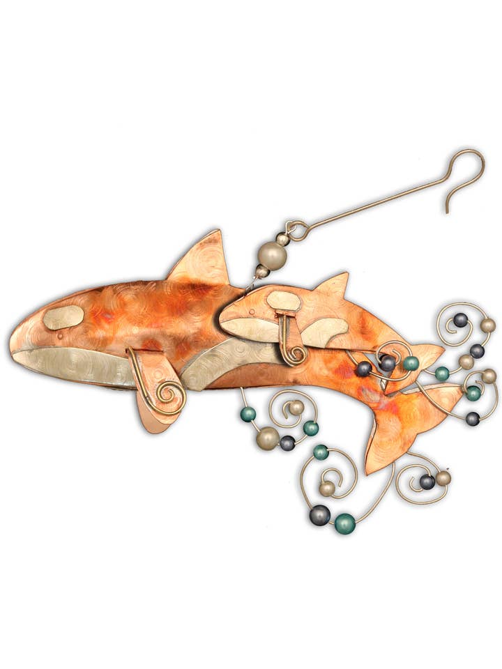 Momma & Baby Orca Ornament for wholesale by Pilgrim Imports