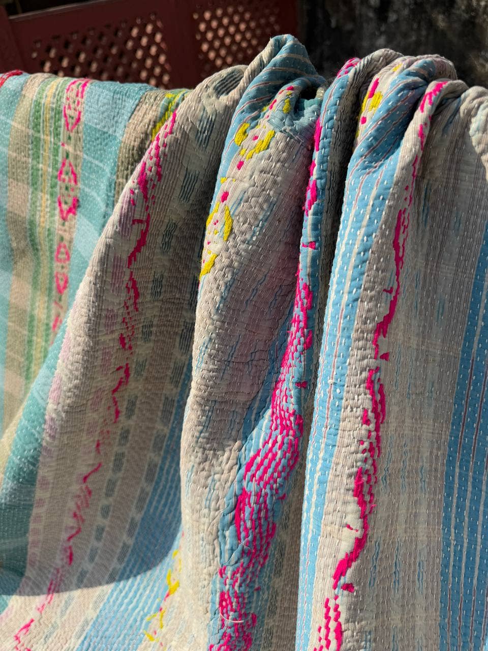 Bhawana Handicrafts - Wholesale Quilt - Antique Vintage Kantha Quilt Cotton Throw Sari Quilt Blanket1