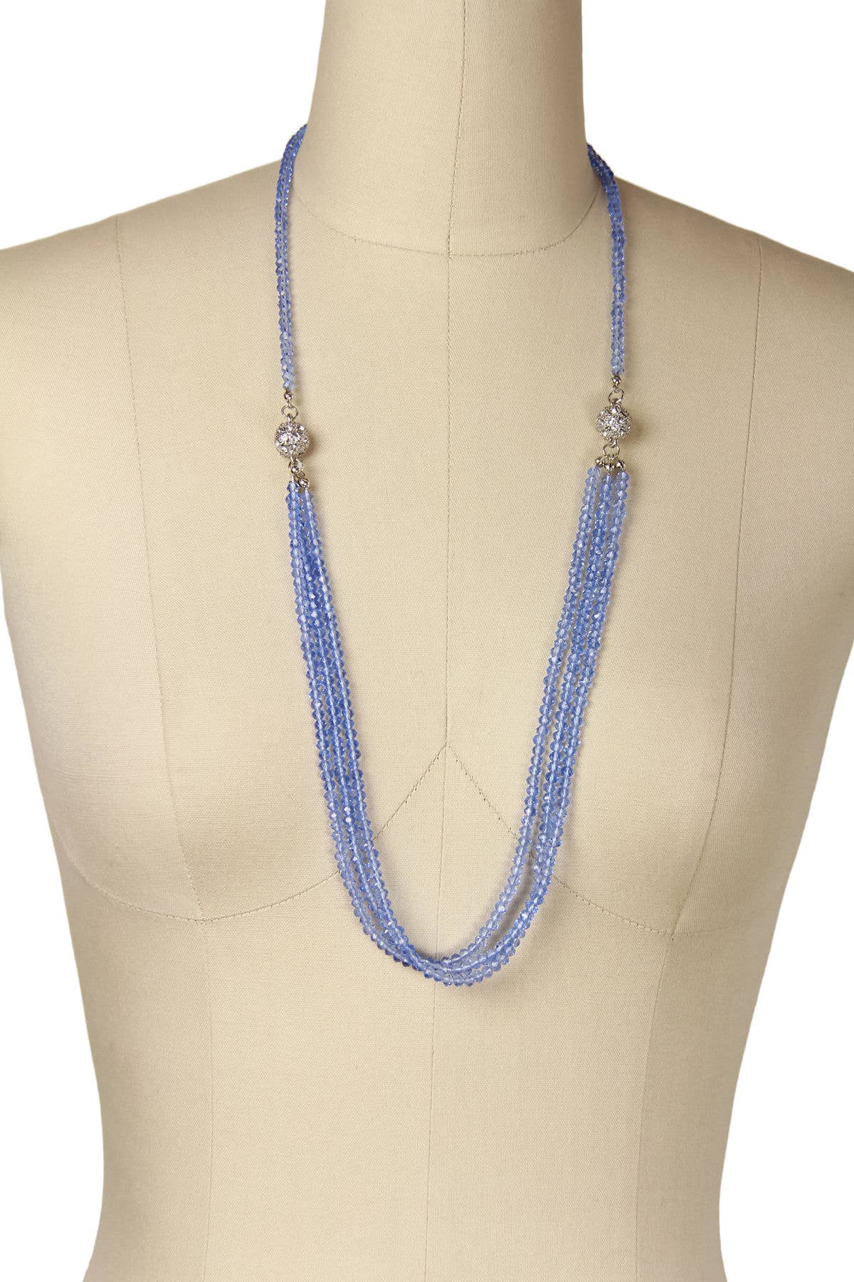 SAACHI – wholesale Beaded/pearl necklace – Simply Crystal Long Detachable Necklace3