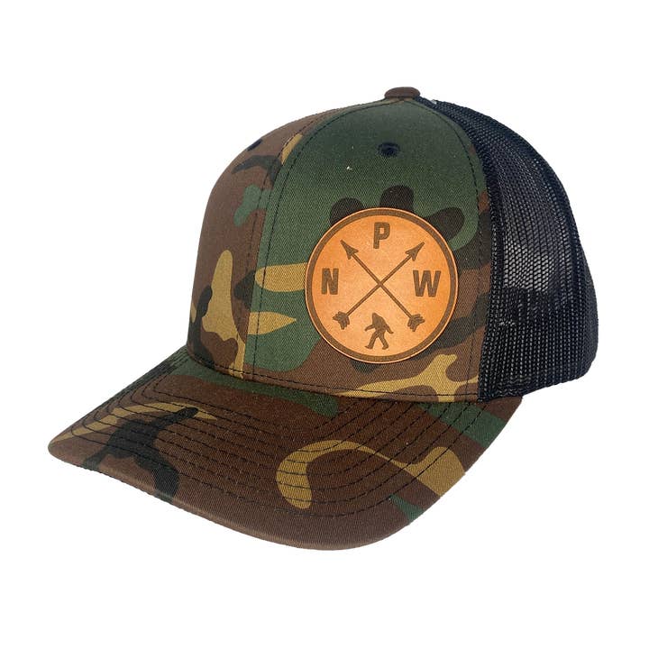 Leather PNW Arrows Sasquatch Patch Hat for wholesale by Direction Apparel