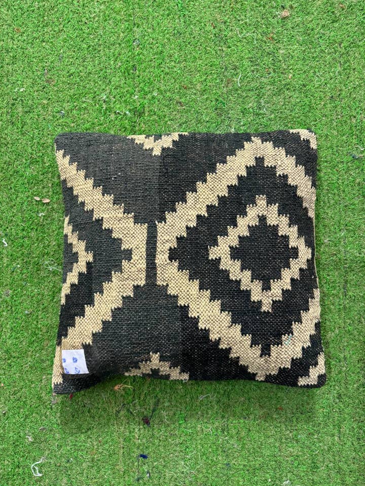 Capa de Almofada de Cor Preta Capa de Almofada de Sofá Capa Tecido à Mão por atacado de GYPSY STUDIO