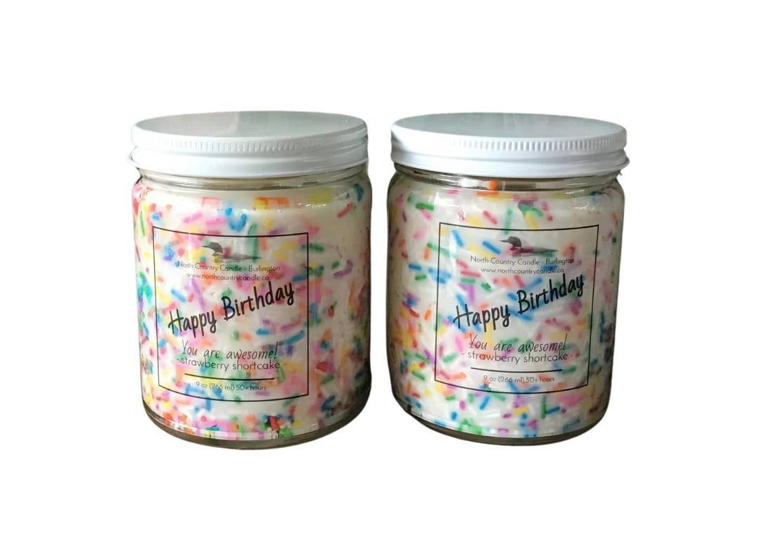 North Country Candle - Wholesale Jar/Filled Candle - Happy Birthday Sprinkle Soy Candles1