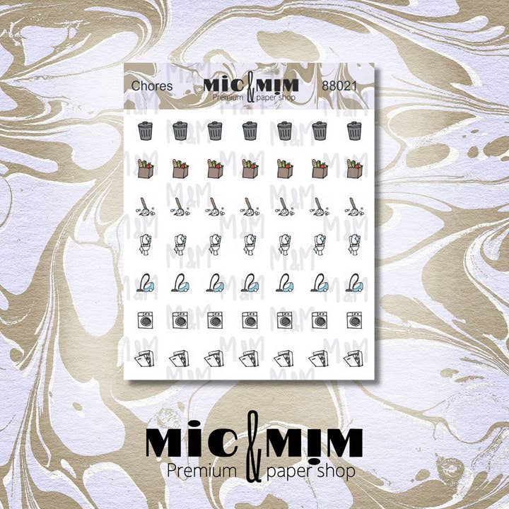 Corvées - Petite feuille d'autocollants pour la vente par MIC & MIM Premium Paper Shop