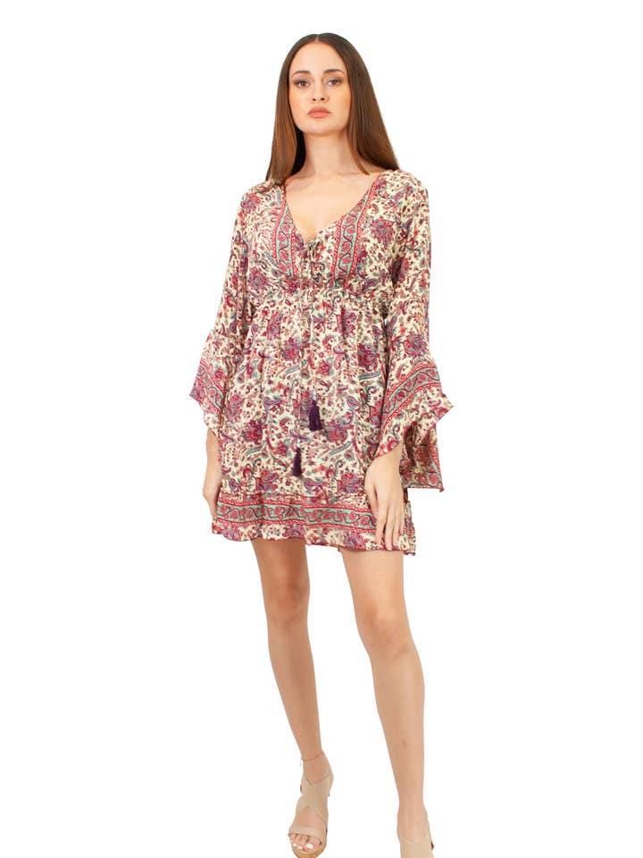 DK-5049 Dress in Ivory Mix for wholesale by Lazy Daisy