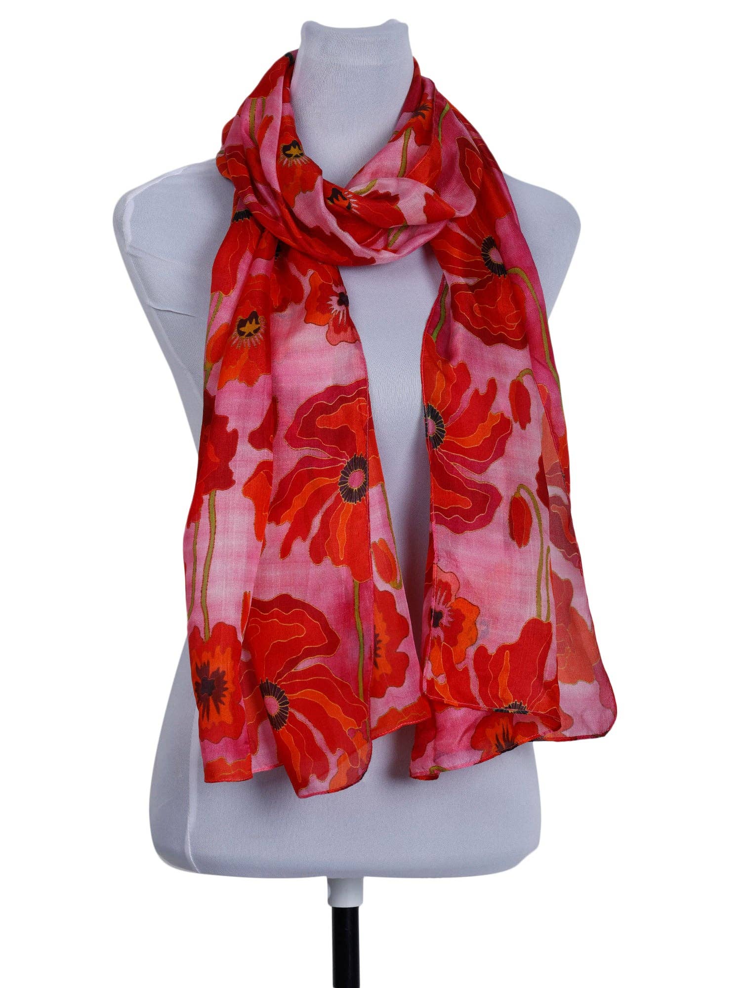 Namaskar Australia - Wholesale Scarf - Women's - Floral Pure Silk Designer Scarf2