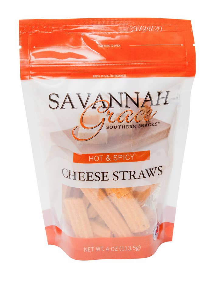 Hot & Spicy Cheese Straws 4 oz Bag for wholesale by Integrity Food Group