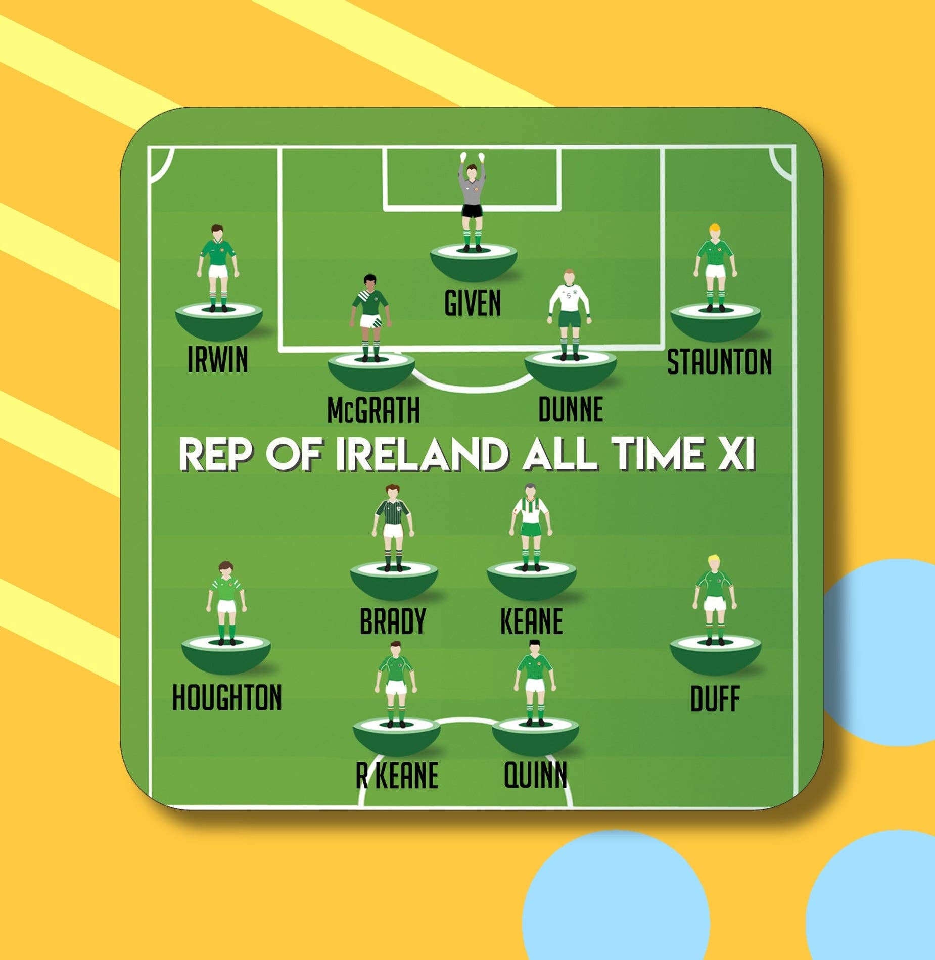 Maktus - Wholesale Coasters - Ireland All Time XI Subbuteo0