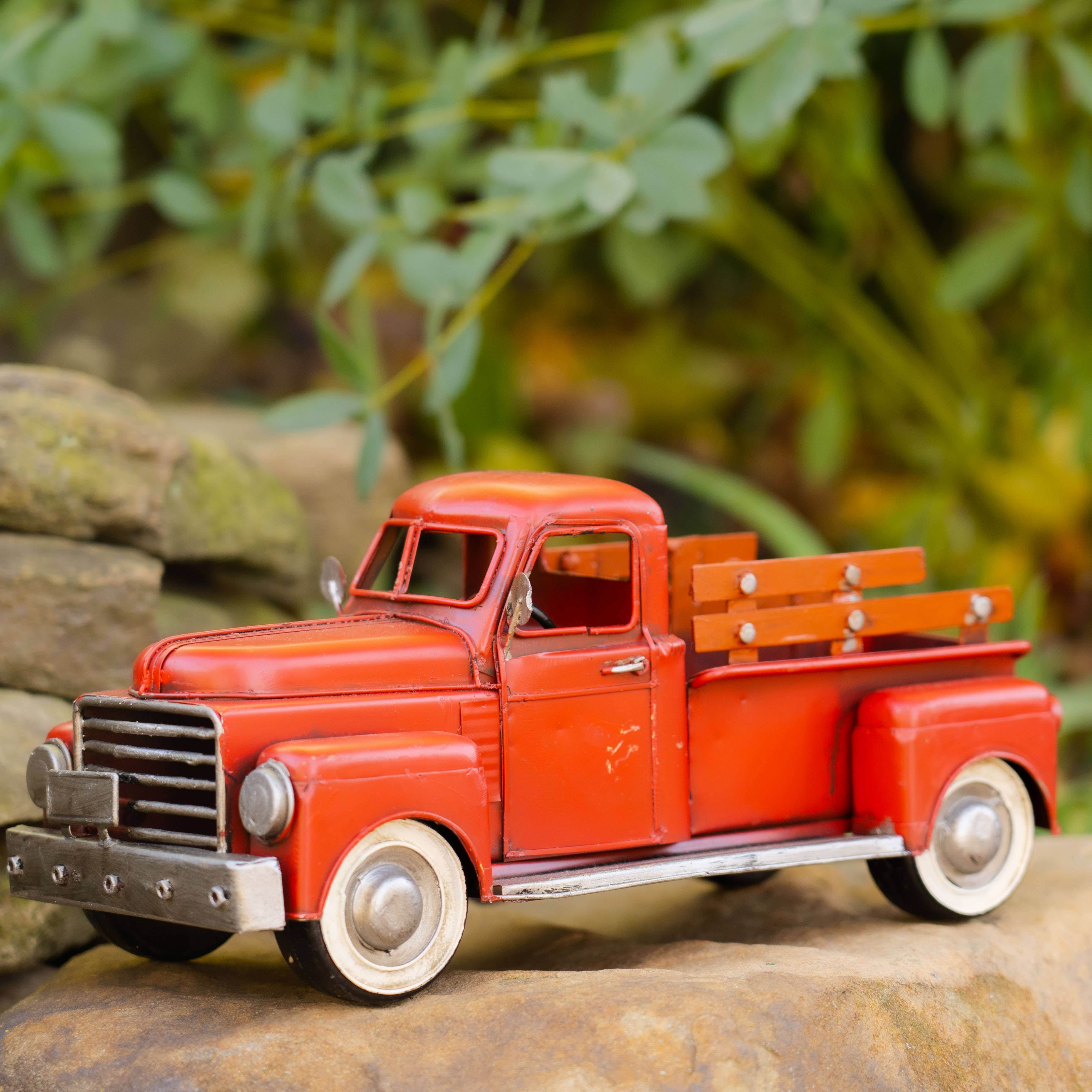 Zaer Ltd. International - Wholesale Decorative Tabletop Object - Small Vintage Iron Trucks- 6 Assorted Colors5