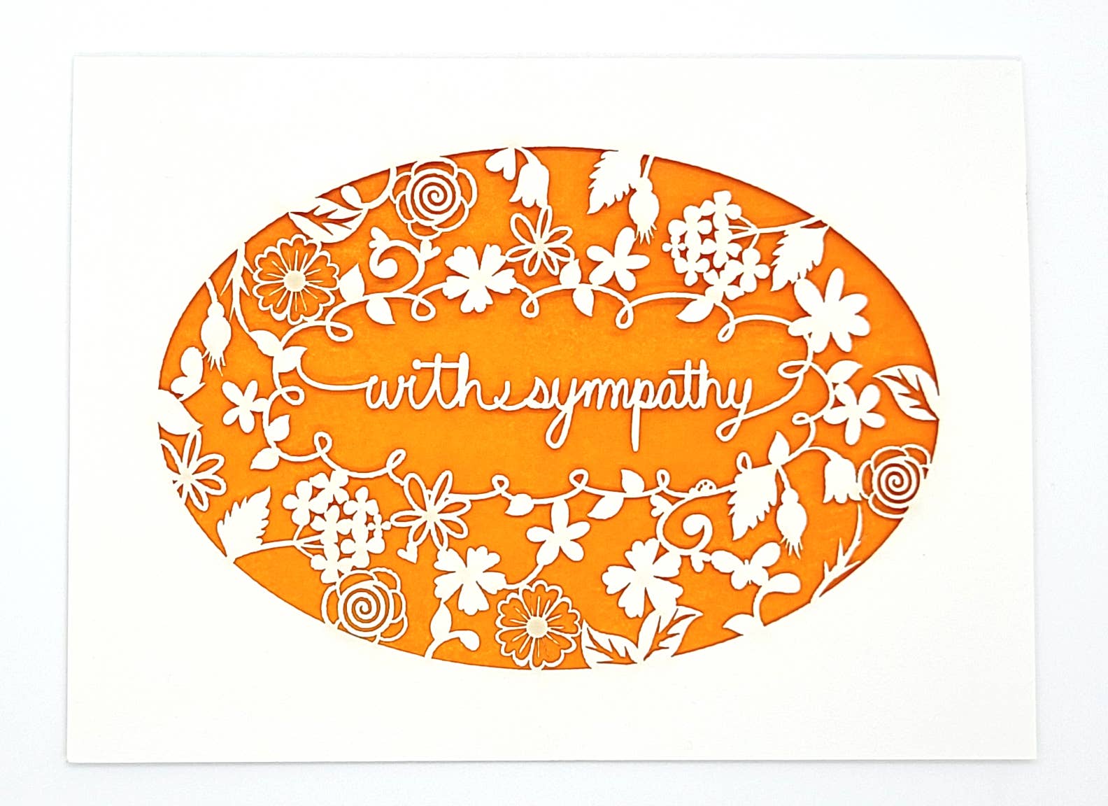 two hermanas – Engroshandel Sympati-kort – Med sympati omkring en krans af blomster2