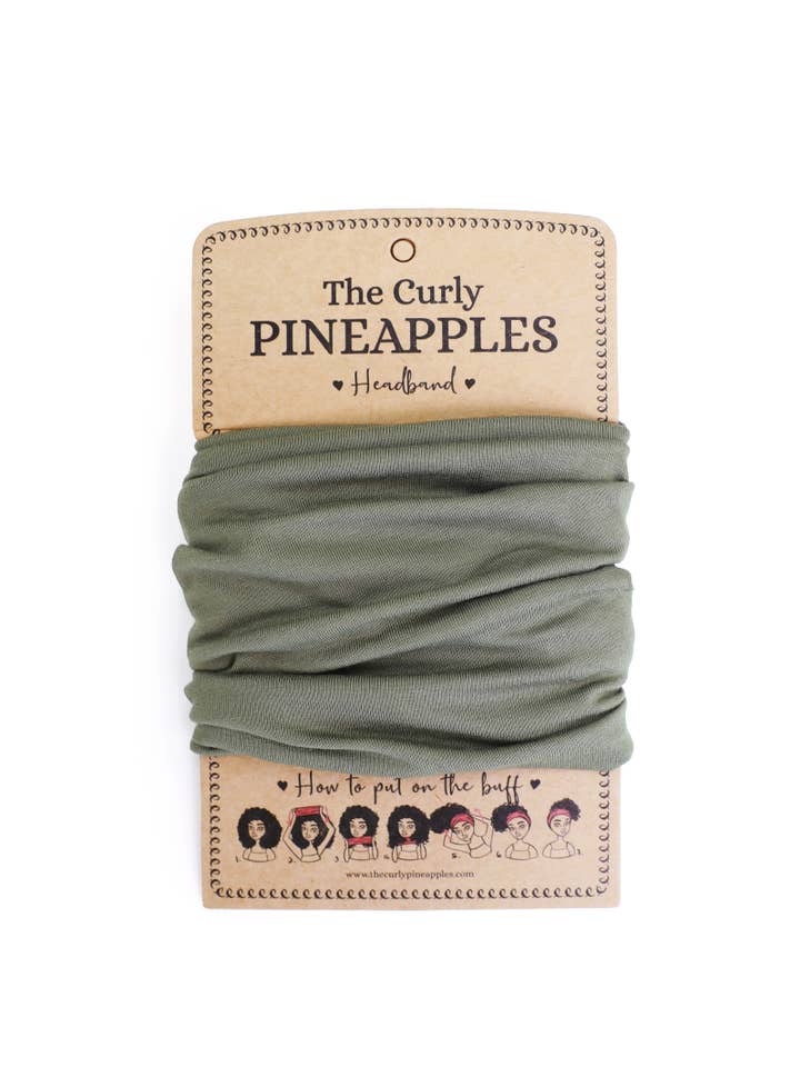 Faixa de cabeça verde-oliva por atacado de The Curly Pineapples