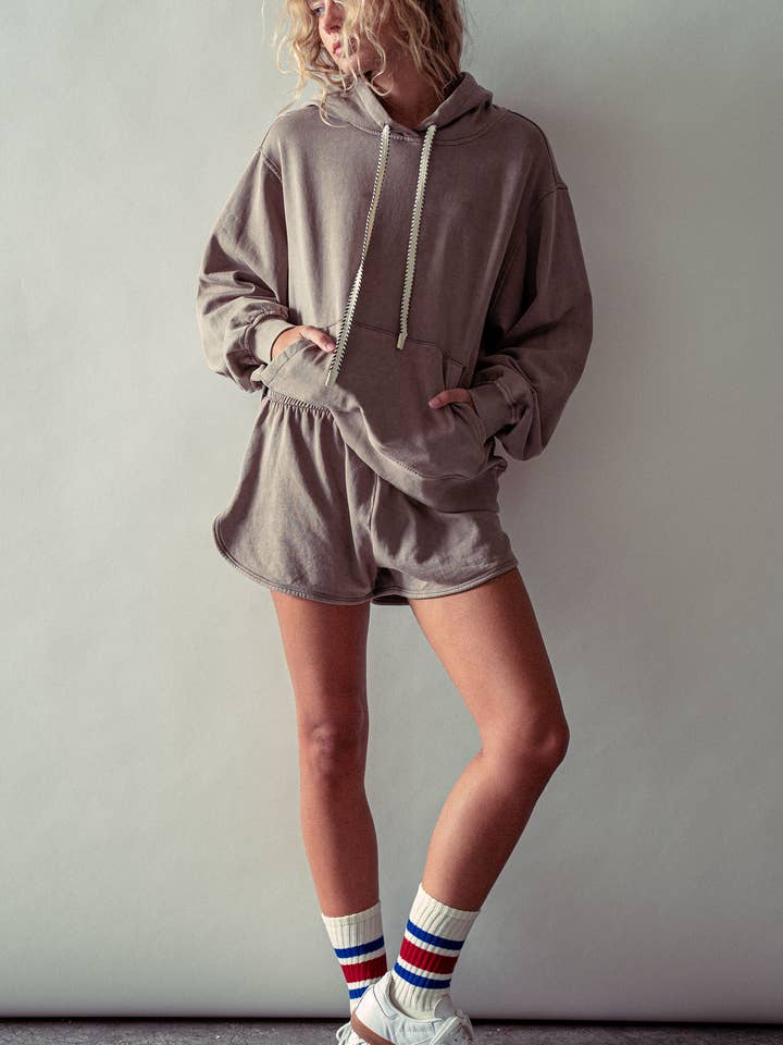 Urban Daizy - Wholesale Hoodie - Women's - Vintage Wash Oversized Brushed Hoodie29