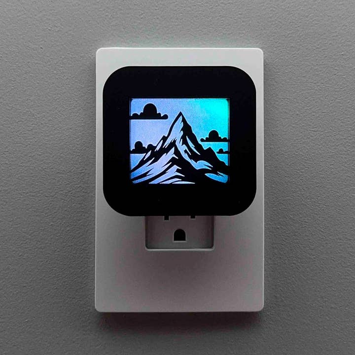 Mountain and Starry Sky Night Light | Swappable Cover for wholesale by Swaplights Night Lights