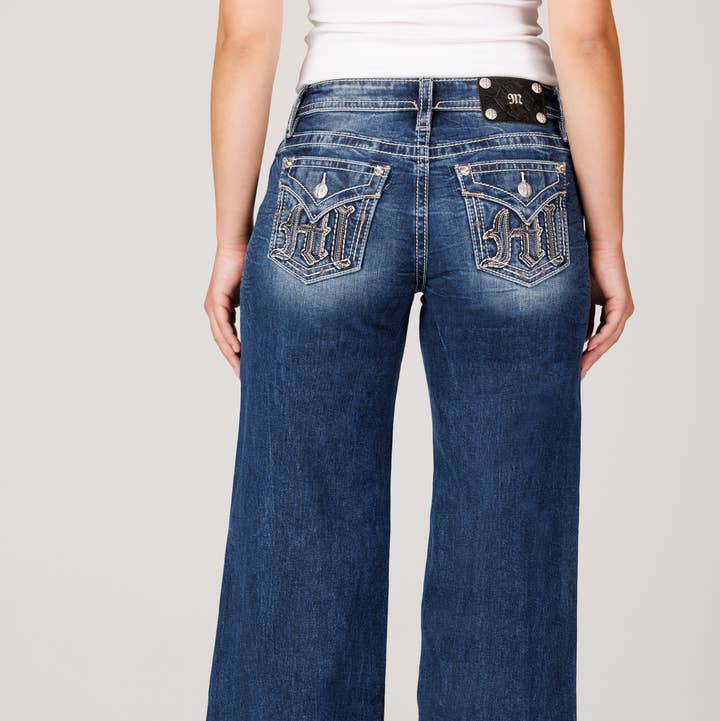 Miss Me - Wholesale Jeans - Women's - M9479W3L- 34 IN MID RISE WIDE LEG JEANS