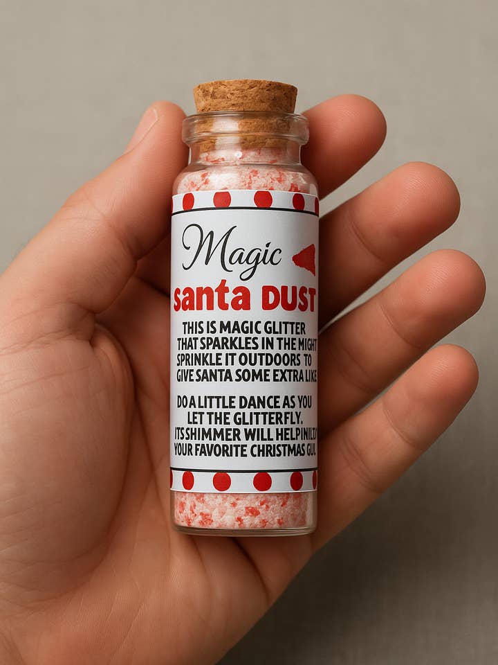 Pó Mágico do Pai Natal – Frasco de Purpurina Mágica para Polvilhar na Véspera de Natal por atacado de The Bling Barn