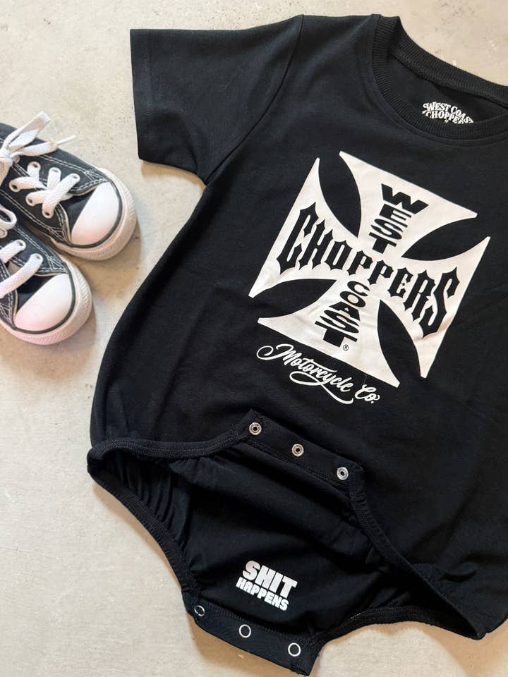 WCC Motorcycle Co Baby Romper for wholesale by Little Trouble