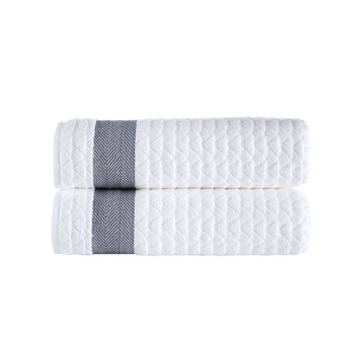 Brooks Brothers – wholesale Towel set – Brooks Brothers Herringbone 2 pcs Bath Sheets