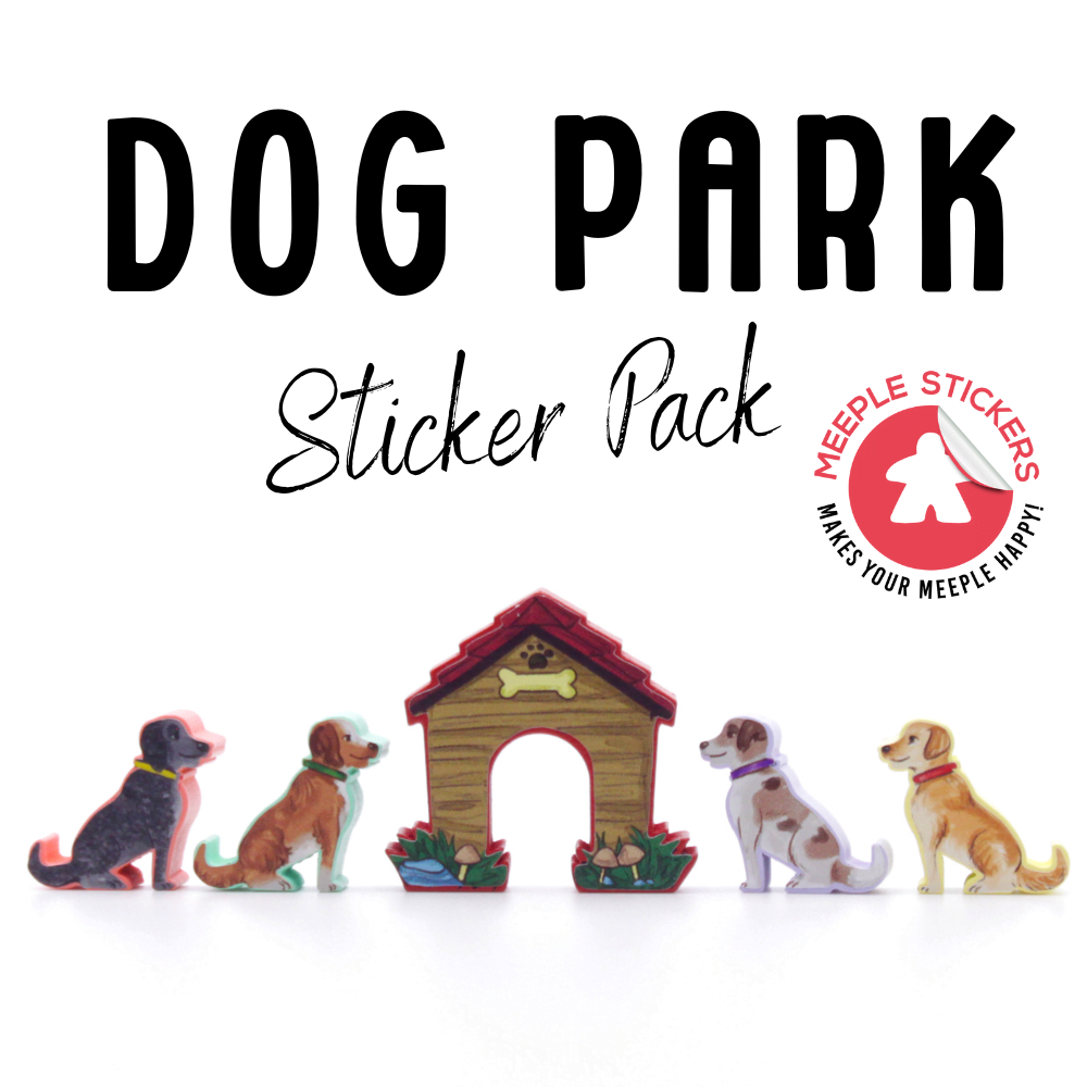 Meeple Stickers - Wholesale Board Game - Dog Park Sticker Set13