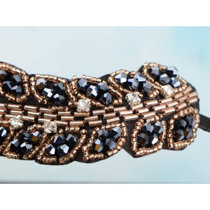 AK Brand - Wholesale Fashion Headband - Women's - Beaded Headband Gun Flapper Hairband Grey7