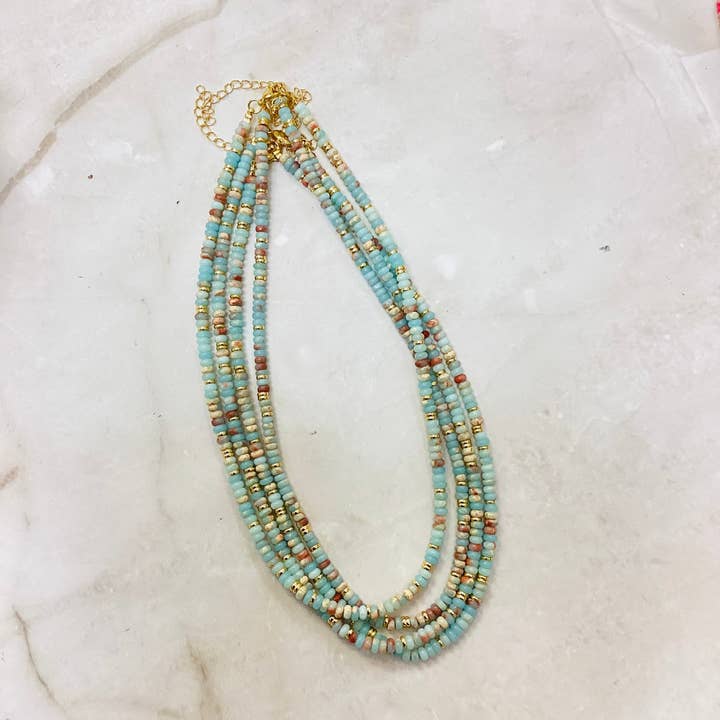 Koda Wearables - Wholesale Beaded/Pearl Necklace - Rondell Bead Necklaces3