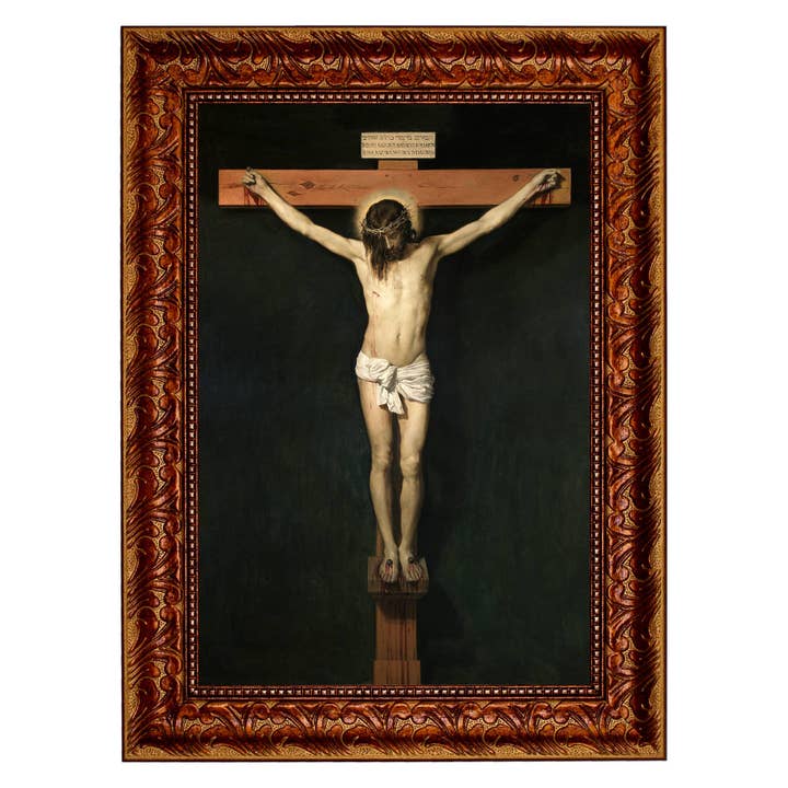 Art encadré Cristo Crucificado Toile 22" pour la vente par Oremus Mercy
