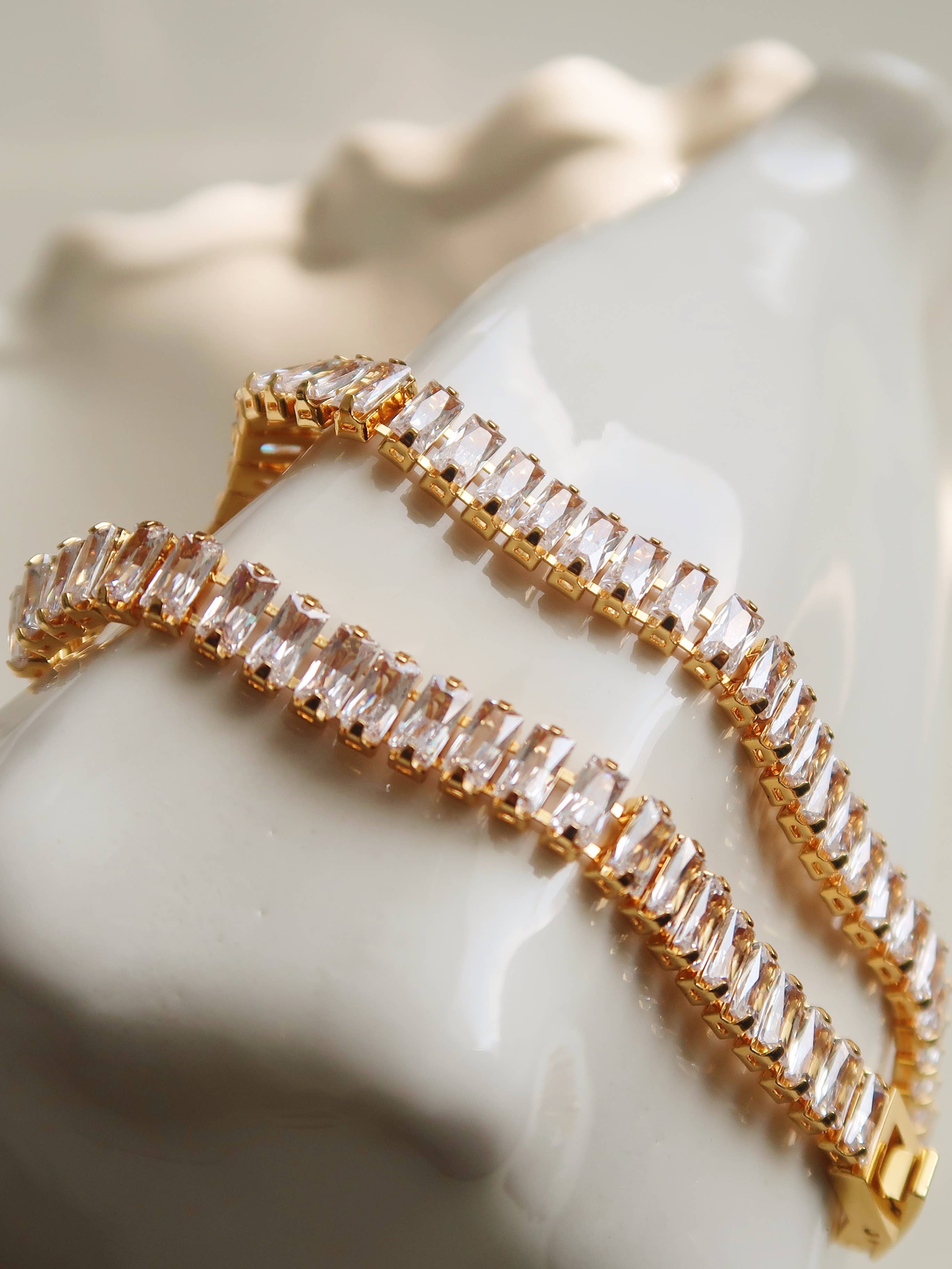 Furano Studio - Wholesale Tennis Bracelet - Non Tarnish Gold Plated Tennis Crystal Bracelet5