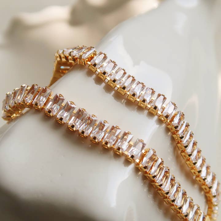 Furano Studio - Wholesale Tennis Bracelet - Non Tarnish Gold Plated Tennis Crystal Bracelet5