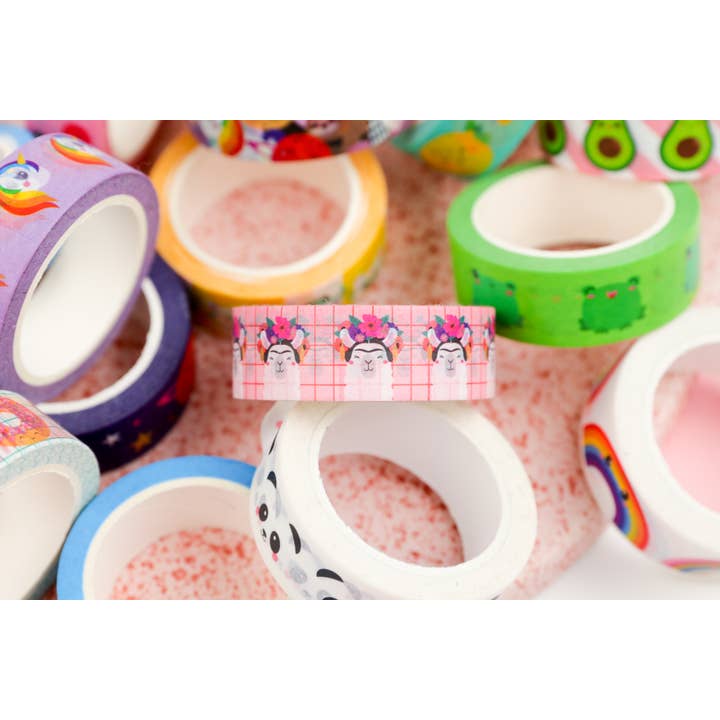 Studio Inktvis - Vendita all'ingrosso Nastro washi - Washi Tape Frida Kahlo Lama1