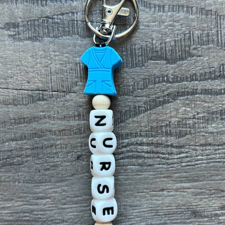 JILLIAN INK LLC - Wholesale Keychain - Unisex - Nurse Scrubs Silicone Bead Keychain