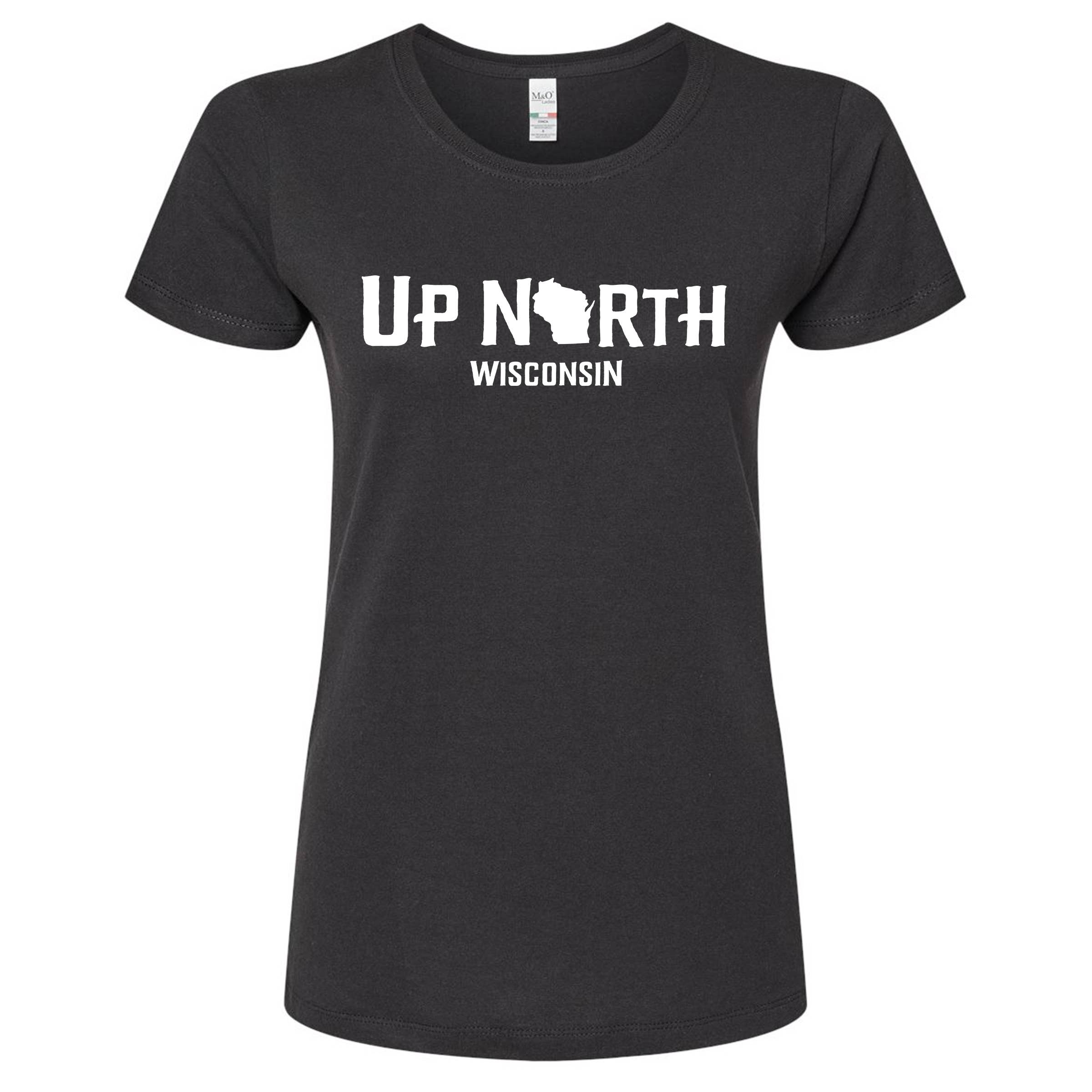 Wi-Wear - Wholesale Screen Printed T-Shirt - Women's - Up North Wisconsin Women's/Ladies Wisconsin T-Shirt0