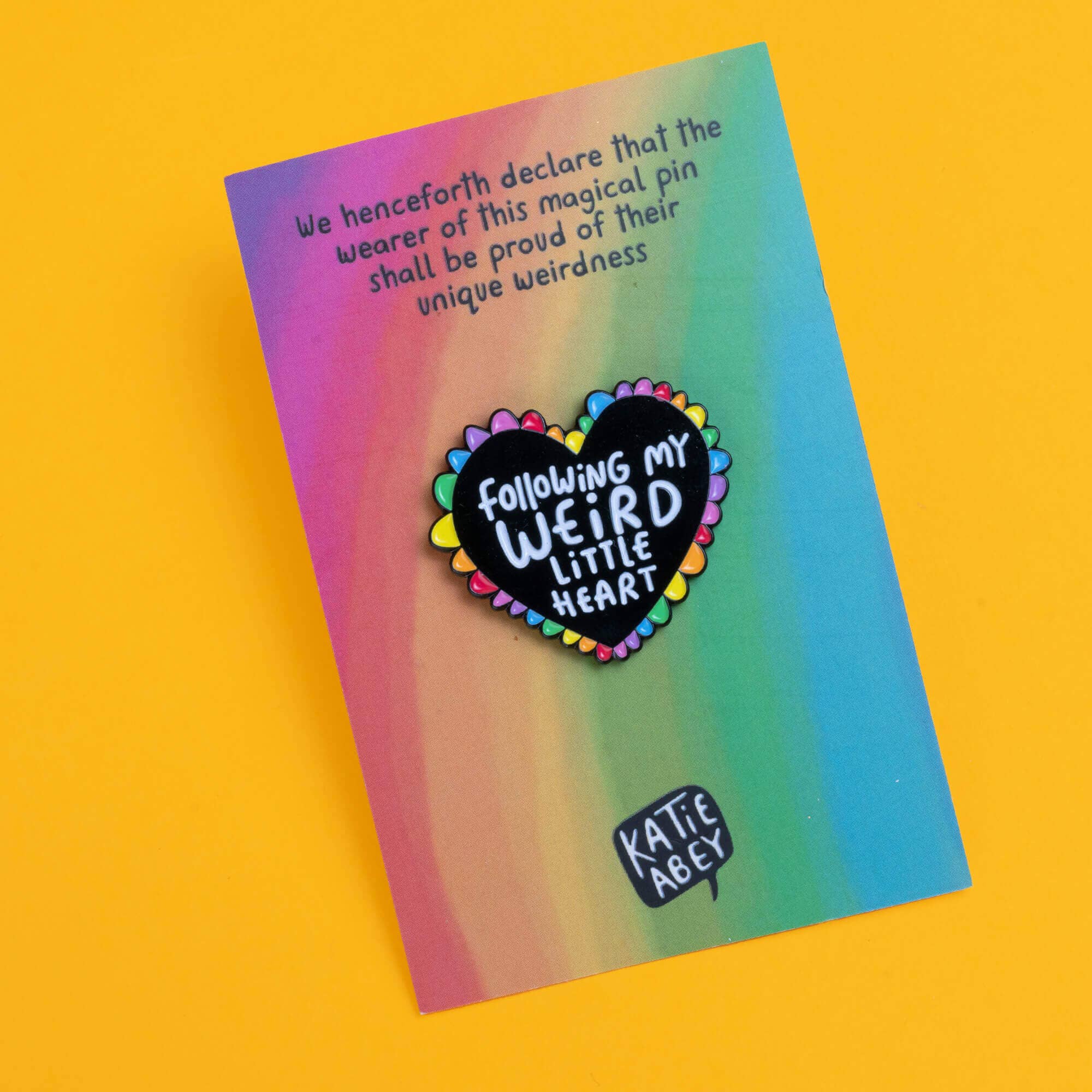 Katie Abey - Wholesale Lapel pin/button - Weird Little Heart Enamel Pin Badge3