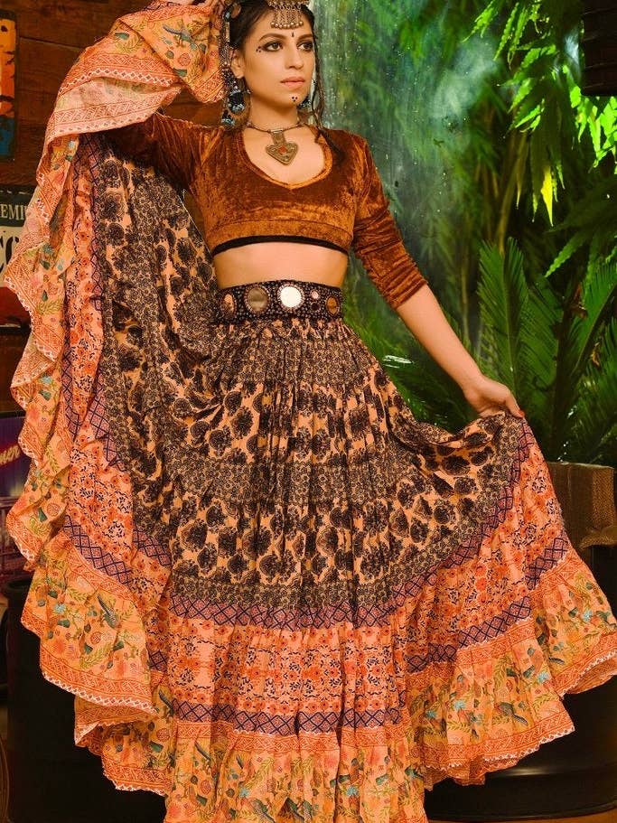 Digital Print Skirt Birds Nest for wholesale by Senoritas Tribal Designs